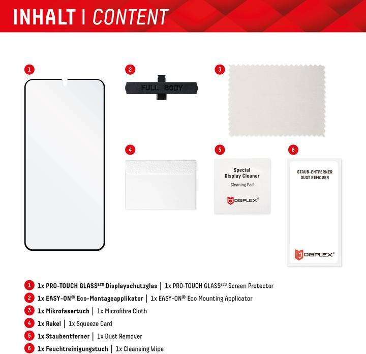 Produktbild Displex Pro Touch Eco Glass, Panzerglas (1 Stück, Samsung Galaxy S22 5G, Samsung Galaxy S23)