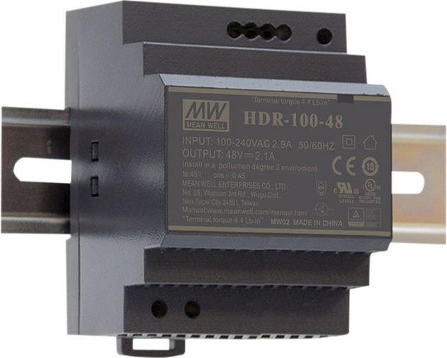 Image du produit MeanWell Ultra Slim Step Shape PSU, 97.5 W, 15Vdc