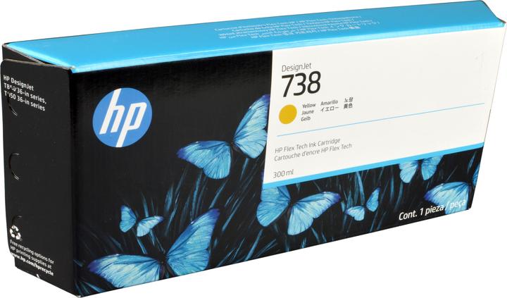 Productafbeelding HP 738 300 ml gele DesignJet inktcartridge (Y)