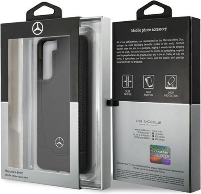 Actual product image Mercedes-Benz Perforated cover with metal logo (Samsung Galaxy S21+)