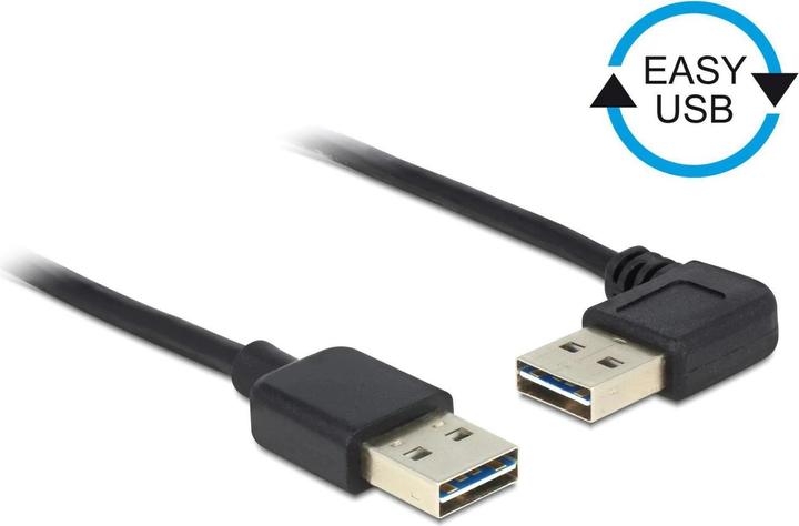 Image du produit Delock Câble USB2.0 Easy, A-St.-A.St., coudé (1 m, USB 2.0)