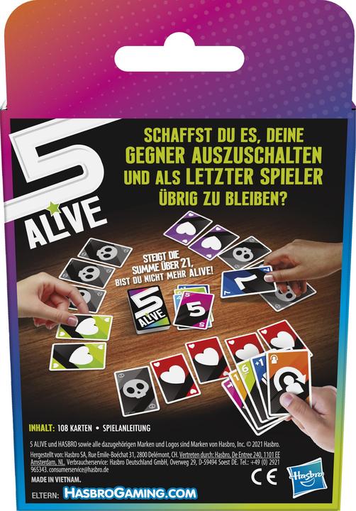 Actual product image Hasbro Gaming Five Alive Card Game (German)