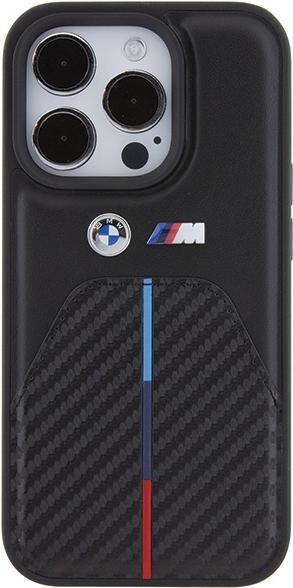 Actual product image BMW BMHCP15L22NSTB iPhone 15 Pro 6.1" czarny/black Stamped Tricolour Stripe (Apple iPhone 15 Pro)