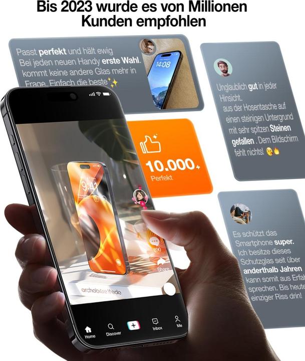 Produktbild Torras Diamond Panzerglas (1 Stück, Apple iPhone 14 Pro, Apple iPhone 15)