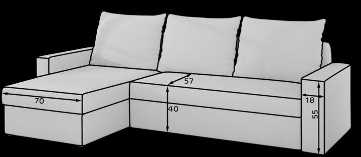Actual product image ELTAP Livio (Sofa bed, 3-seater, Corner sofa)