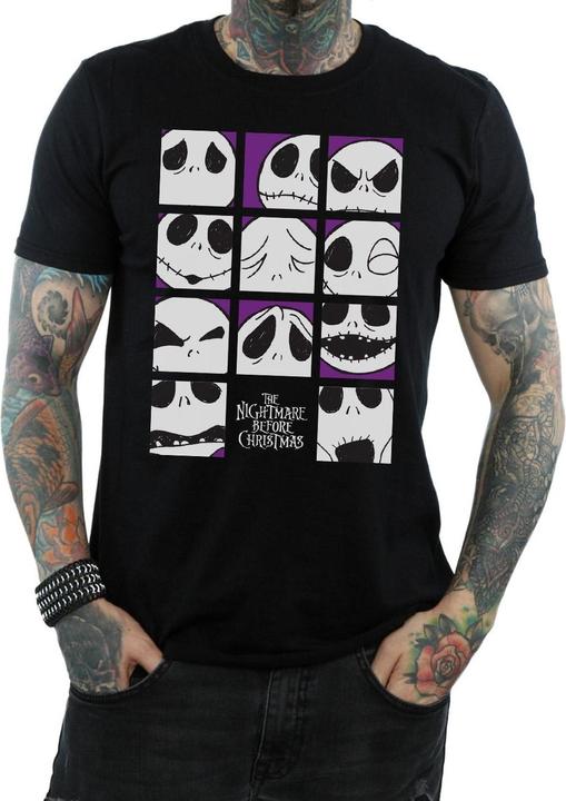 Immagine prodotto Disney Nightmare Before Christmas Many Faces Of Jack Squares Maglietta Uomo (XL)