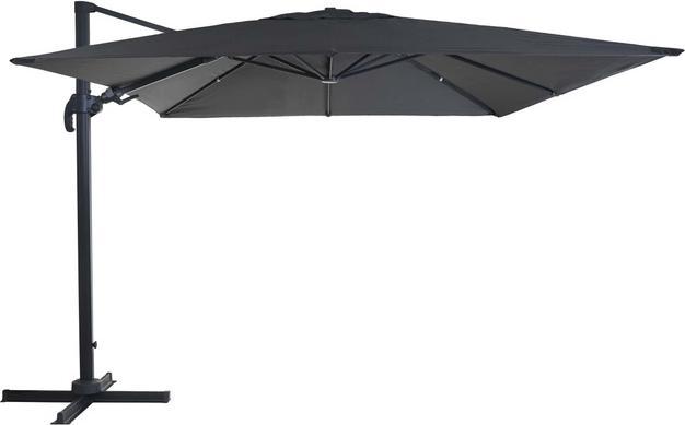 Swisshandel24 Gastronomie-Ampelschirm, 3x4m (Ø5m) schwenkbar, Polyester/Alu 26kg anthrazit ohne Ständer, drehbar (3 m)