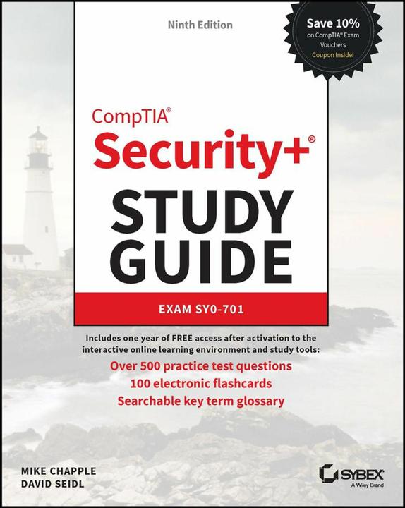 Immagine prodotto CompTIA Security+ Study Guide with over 500 Practice Test Questions (Inglese, David Seidl, Mike Chapple, 2023)
