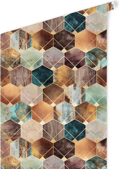 Image du produit Trenddeko Hexagones : or et cuivre