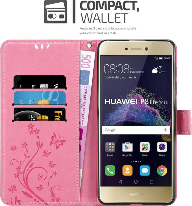 Produktbild Cadorabo Flower Book Cover (Huawei P8 Lite (2017))