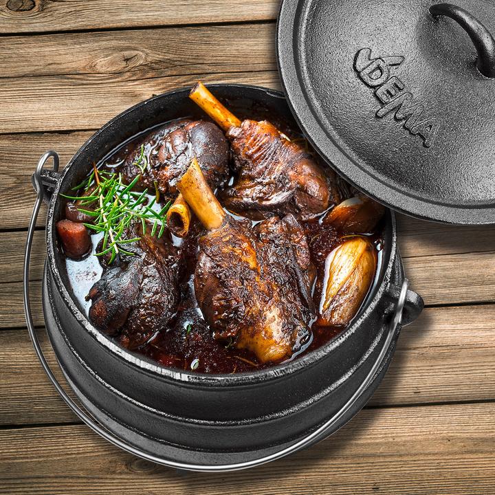 Produktbild Dema Lagerfeuer BBQ-Topf / Dutch Oven Schmortopf Gusseisen Topf 8 l