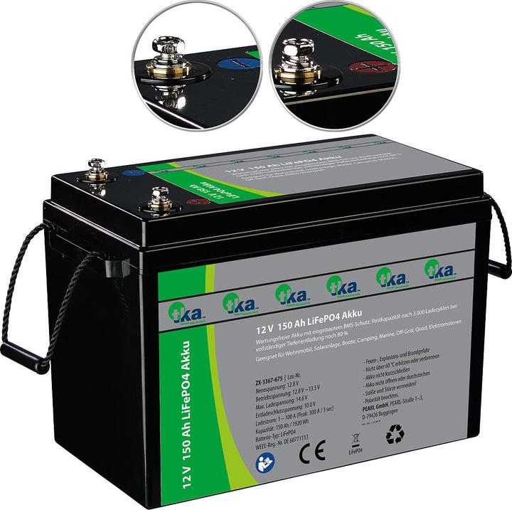 Produktbild TKA Solar-Set: MPPT-Solarladeregler, LiFePO4-Akku (1.920 Wh), Solarmodul (200 W)