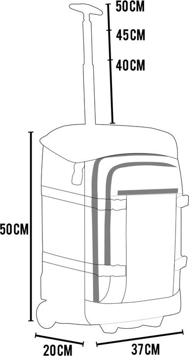 Actual product image Normani Rucksack mit Trolleyfunktion 37 L und Regenüberzug (37 l, Hand luggage (up to 50 litres))