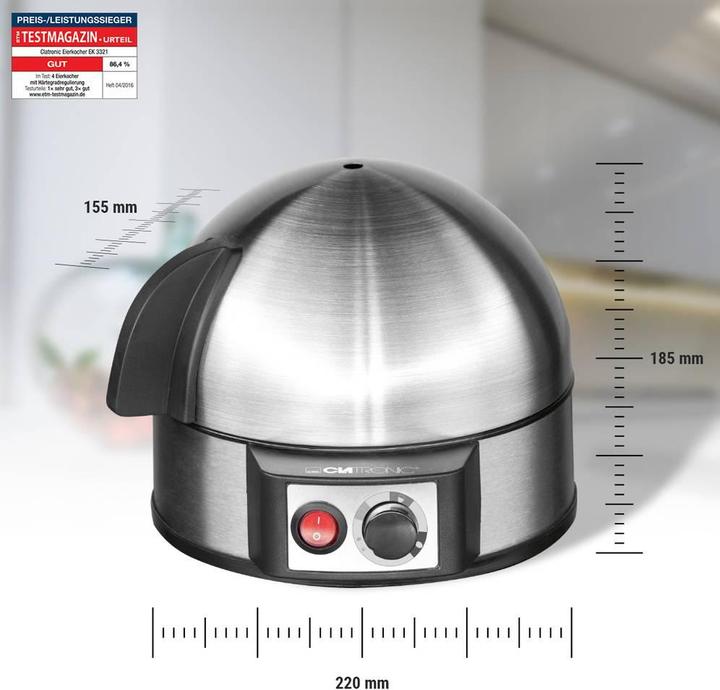 Actual product image Clatronic EK 3321 egg cooker 7 egg(s) (EU plug)