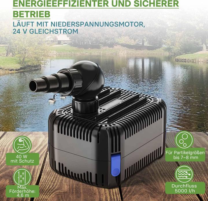 Actual product image SunSun CDF-5800 24V DC Pond Pump 5000 l/h 40 W with built-in blocking and dry running protection