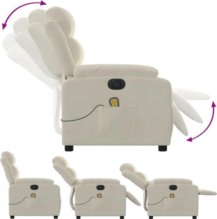 Immagine prodotto VidaXL Sedia da massaggio elettrica in velluto