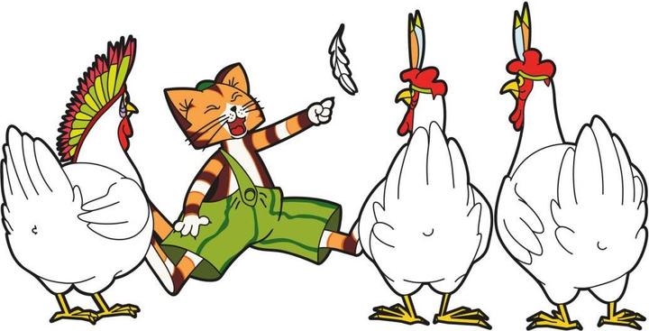 Produktbild Pettersson und Findus Indianer-Hühner (100 x 50 cm)