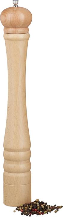 Actual product image Relaxdays Wooden Pepper Mill (Chili, Sea salt, Salt)
