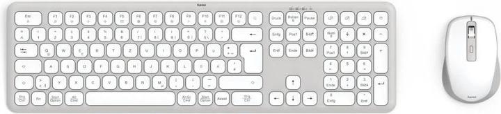 Hama WK-550 Wireless keyboard and mouse set white (DE, Wireless)