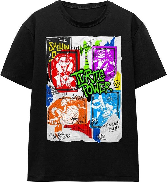 Immagine prodotto Teenage Mutant NT Maglietta Poster di Lino Adulto Unisex (M)