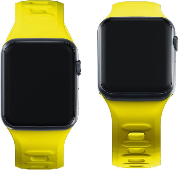 Produktbild 3MK Silicone Watch Strap żółty/yellow dla Apple Watch 42/44/45/49mm (Edelstahl, Silicone, 3, 4, 9, Ultra)