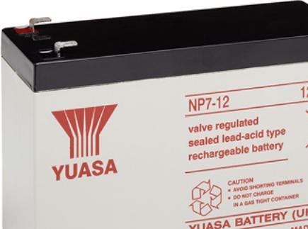 Actual product image Yuasa NP7-12 Sealed lead acid (VRLA) (12 V, 7 Ah)