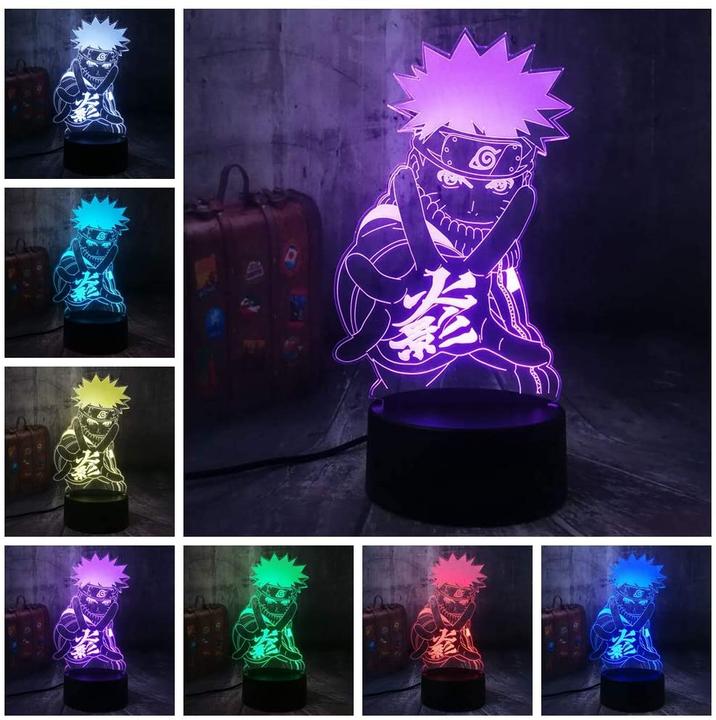 Produktbild Esmée 3D Anime LED Acryl Lampe Nachtlicht USB Deko Lampe mit Touch Schalter - Shinobi