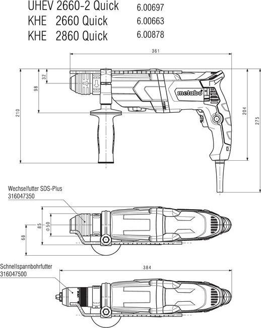 Produktbild Metabo UHE2660-2 Quick Set Multihammer (Netzbetrieb)
