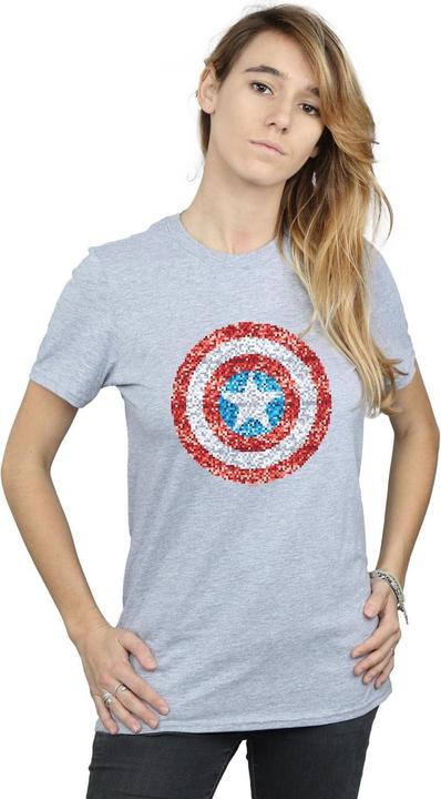 Produktbild Captain America Pixelated Shield TShirt (S)