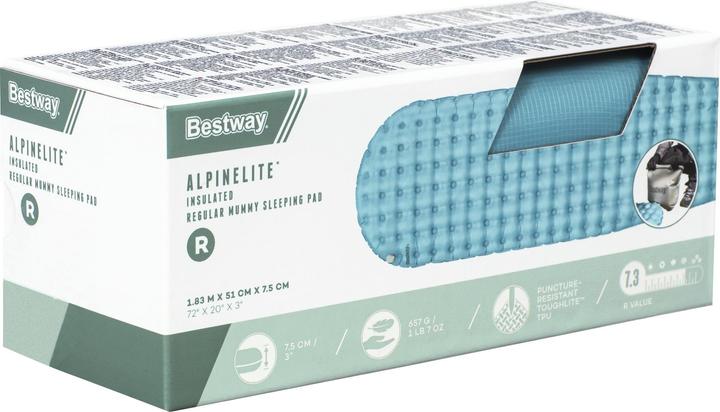 Immagine prodotto Bestway Cuscino gonfiabile AlpineLite™ per sacchi a pelo mummia 183 x 51 x 7,5 cm