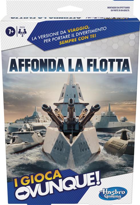 Actual product image Hasbro Fleet manoeuvre compact, portable game for 2 players, travel game for children, fun everywhere (Italian)