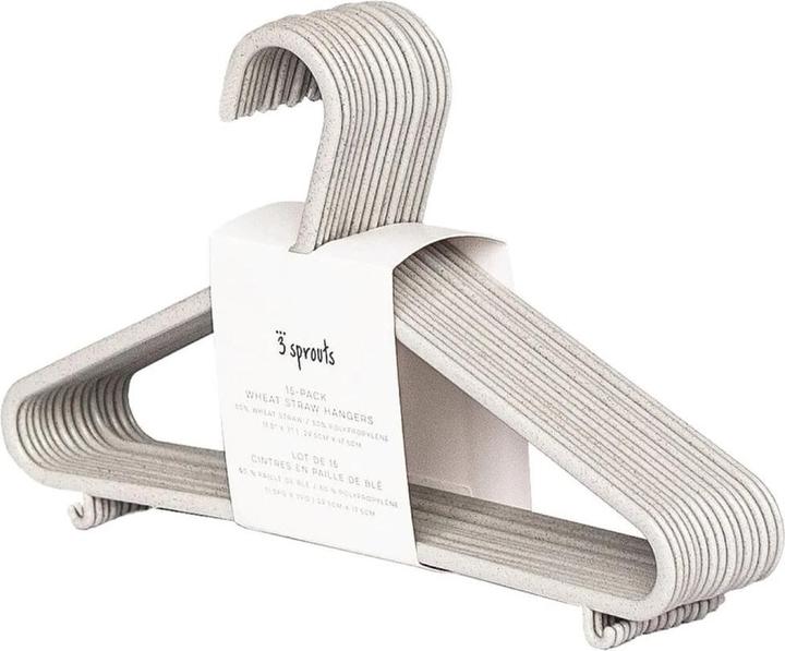 Produktbild 3 Sprouts Weizenstroh Kleiderbügel grau (15 x)