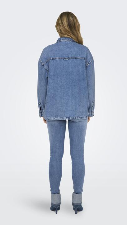 Image du produit Only Coupe normale Col chemise Manches avec bouton Épaule basse Chemise en jean Chemise en jean (XL)