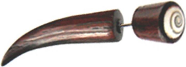 Image du produit Star Piercing Fake Expander gebogen Shiva-Auge aus Narra Holz (sans laiton, Organique)