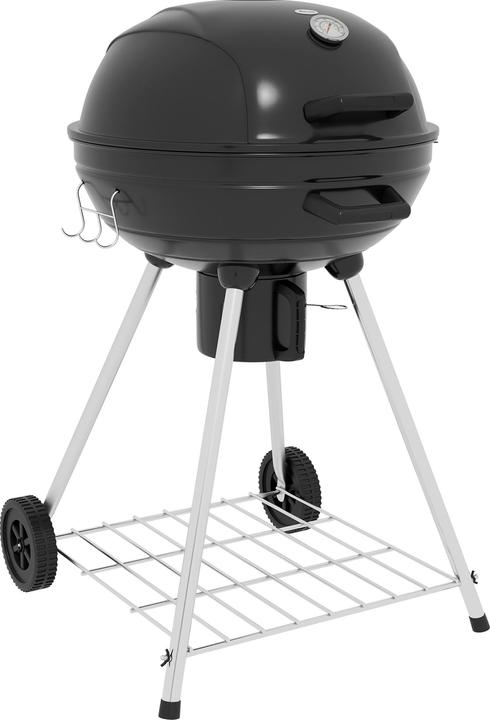 Produktbild Outsunny Kugelgrill für Holzkohle mit Seitenhaken und Rollen