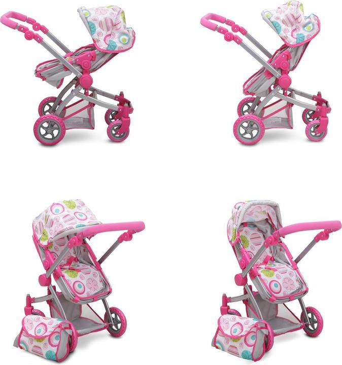 Actual product image Moni Nano doll carriage pink Rose 9651B