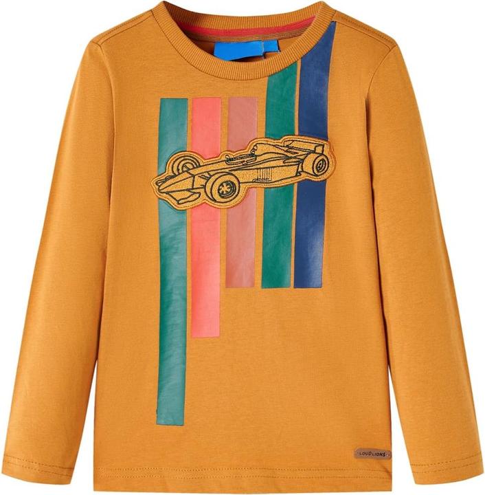 Produktbild VidaXL Kinder-Langarmshirt Dunkles Ocker 92,Material: 100 (92)