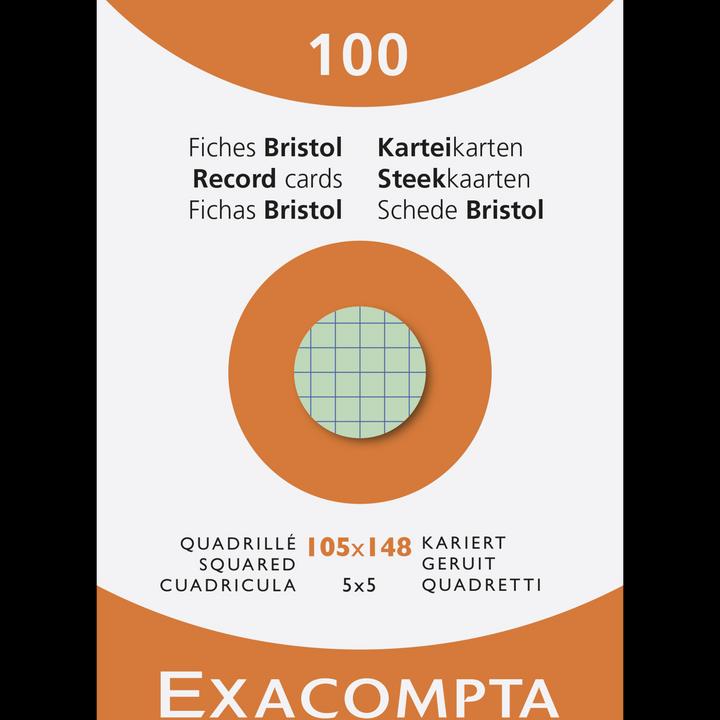 Produktbild Exacompta Karteikarten (A6, 205 g/m², 100 x)