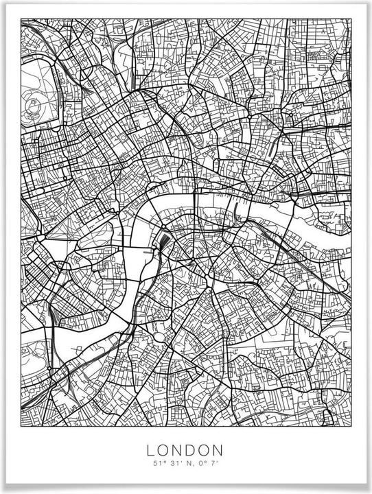 Produktbild Trenddeko Stadtplan London (120 x 150 cm)