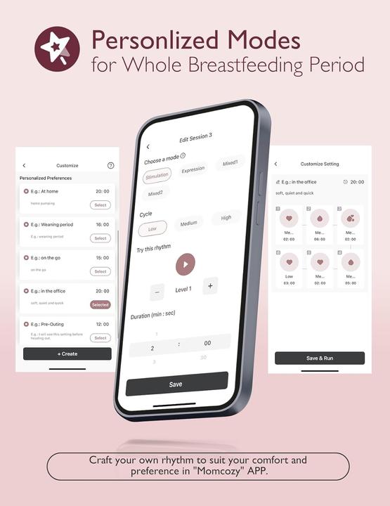 Produktbild Momcozy M9 Hands-Free Breast Pump Grey Double Packs