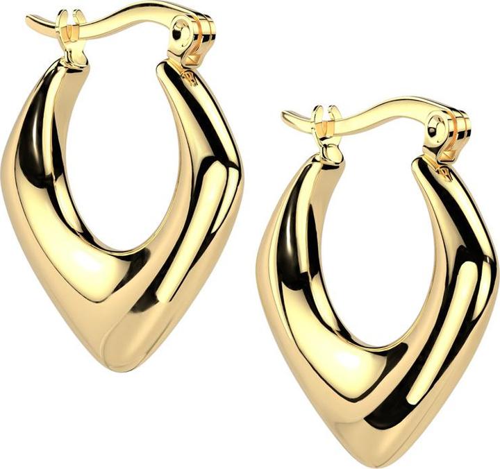 Produktbild Star Piercing Ohrring vergoldet Diamant (ohne Messing, Chirurgenstahl 316L)