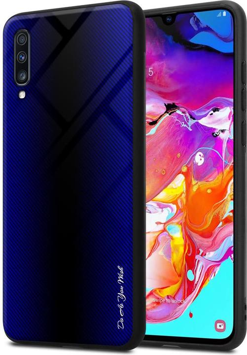 Immagine prodotto Cadorabo Copertura di vetro a strisce in TPU (Samsung Galaxy A70, Samsung Galaxy A70S)