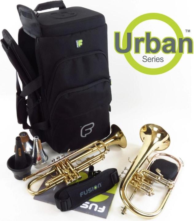 Image du produit Fusion UB-04-B Urban Triple Trumpet Bag - Bleu/Noir (Trompettes, Bugle, Cornet)