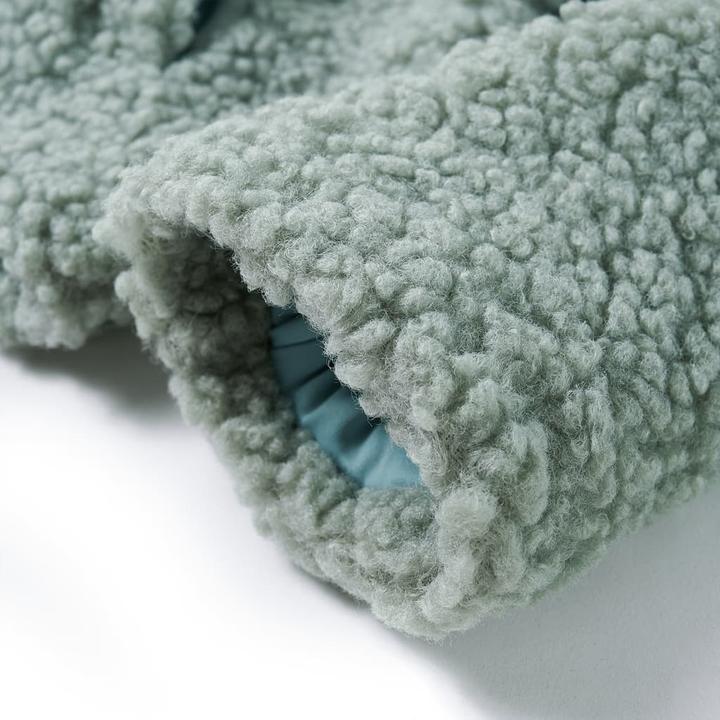 Image du produit VidaXL Veste à capuche enfant Teddy fausse fourrure Menthe verte 92,Matériel (92)