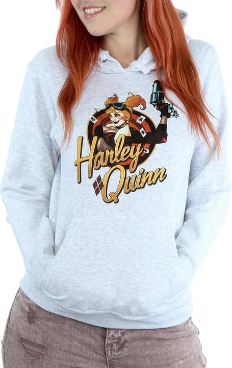 Actual product image Universal Textiles Womens/Ladies Harley Quinn Badge Hoodie (M)
