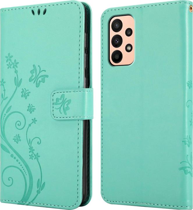 Actual product image Cadorabo Flower Book Case for Samsung Galaxy A23 4G (Samsung Galaxy A23)