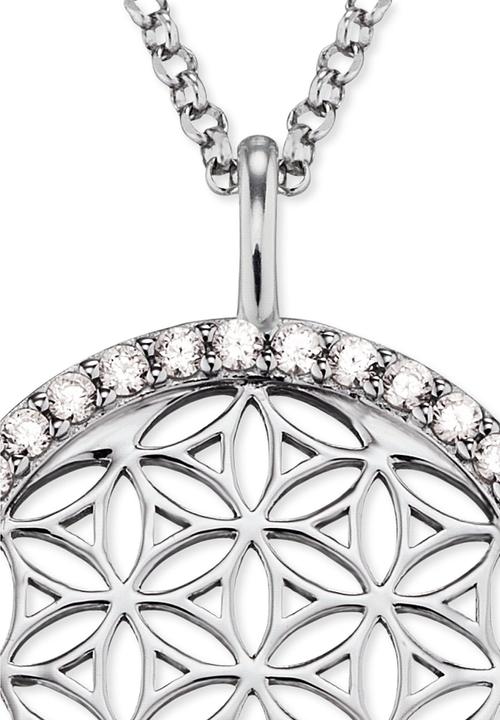 Actual product image Engelsrufer Balance Necklace Flower of Life (Silver rhodium-plated, 925 silver rhodium-plated, 50 cm)