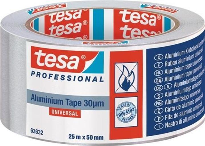 Immagine prodotto tesa Nastro adesivo in alluminio Universal 63632 con liner Lunghezza 25 m Larghezza 50 mm (50 mm)
