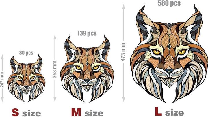 Produktbild Eco Wood Art Holz-Puzzle L - Luchs (In Holzkiste) (580 Teile)