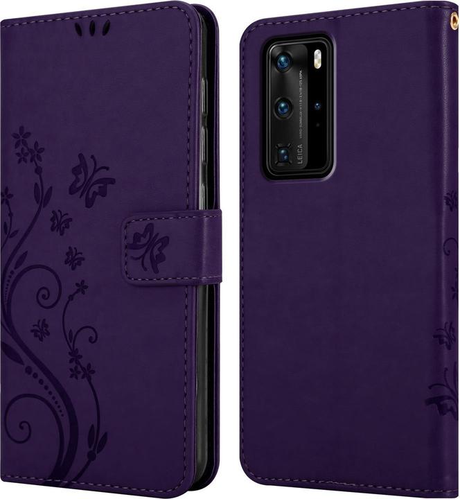 Actual product image Cadorabo Flower Book Cover (Huawei P40 Pro)